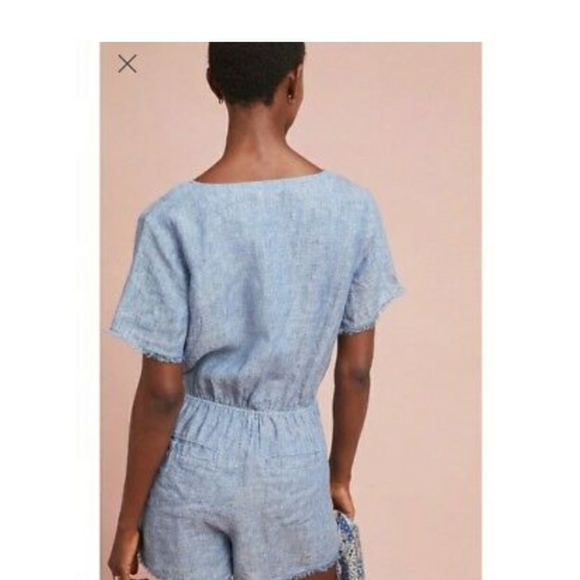 Sanctuary x Anthropology Blue Chambray Romper - Picture 9 of 14